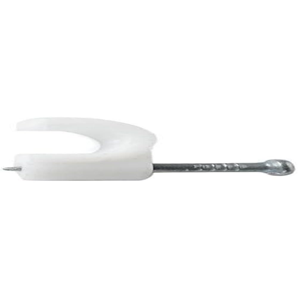 Merriway BH05723 (200 Pcs) Round Cable Clip, 7.0 mm White - Pack of 200 Pieces