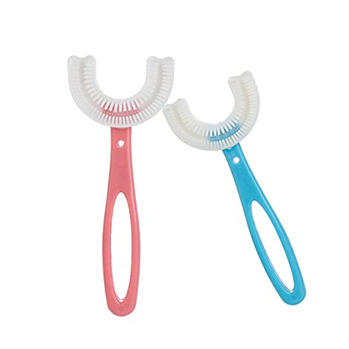 claiol 2 PCS UShaped Kids Toothbrush, Soft Manual Training Toothbrush