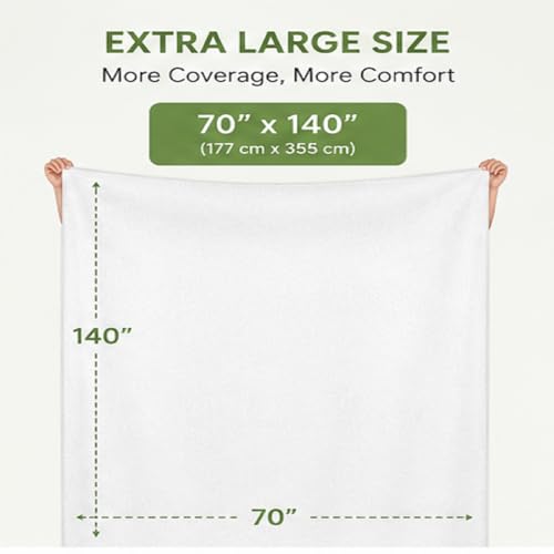 30 Pack Disposable Bath Towels 70x 140cm – Compressed, Individually Wrapped Towels for Hotel, Spa, Gym, Salon, Beach, Sauna, Camping & Travel – Soft, Absorbent, Lightweight & Portable