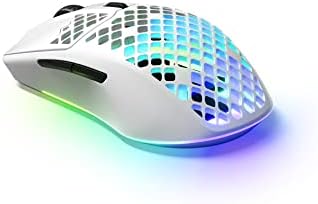 Aerox 3 Wireless - Mouse Gaming - RGB traforato - Design ultraleggero e resistente all'acqua - Sensore ottico TrueMove Air da 18K DPI - Snow