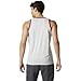 adidas Men's Basketball Heathered Tank Top, Light Grey /Collegiate Burgundy, Small