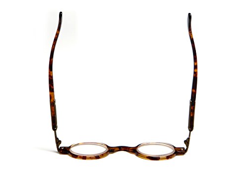 Calabria R314 Unisex Vintage Professor Oval Reading Glasses Incredibly Lightweight and Comfortable in Tortoise +1.50