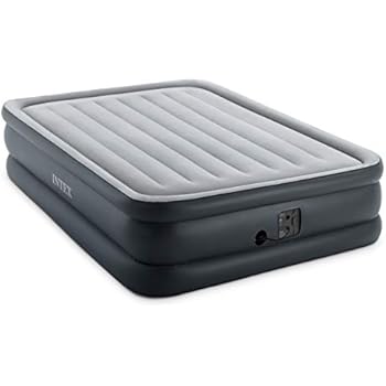 Intex Dura-Beam Standard Series Essential Rest Airbed with Built-In Electric Pump, Bed Height 20