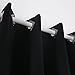 Deconovo Solid Grommet Top Curtains Blackout Curtains Thermal Insulated Light Blocking Curtains for Bedroom Black 52W x 63L Inch 1 Pair