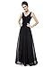 Ever-Pretty Double V-Neck Elegant Ruched Waist Ladies Long Evening Dress 08110