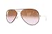Ray-Ban AVIATOR FULL COLOR - ARISTA Frame PINK GRADIENT BROWN PHOTO Lenses 58mm Non-Polarized