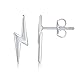 Sterling Silver Small Lightning Bolt Stud Earrings