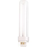 Satco S8339, T4 Compact Fluorescent Light Bulb, G24q-3 Base, 26W, 3500K | 4-pin base, Electronic ballast compatible, 12,000-hour rated life, Neutral white output, Quad tube design