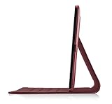 Devicewear Slim Google Nexus 9 Case Slim Vegan Leather Case with Six Position Flip Stand and On/Off Switch, Red (RDG-GN9-RED)