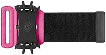 Meetop Phone Wristband Sports Armband Holder 180°Rotatable for Gym Running Hiking Cycling Compatible with 4.0"-5.5" Smartphones (Pink)