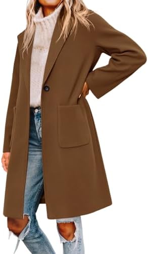 TODAYFUL / Wool Over Coat ブラウン 38 (M) Amazon.com: Women's Winter Notched Collar Wool Coats Single
