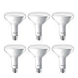 Philips LED Dimmable BR40 Soft White Light Bulb with Warm Glow Effect, 2700-2200-Kelvin, 9-Watt (65-Watt Equivalent), E26 Base, Frosted, 6-Pack