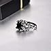 Women Skull Rings Gothic Jewelry (Purple CZ, 6)