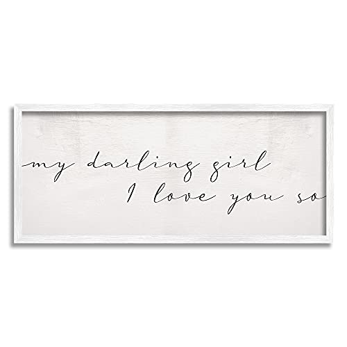 Stupell Industries Darling Girl I Love You So Sentiment Soft Typography