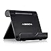 Aibocn Upgraded Multi-Angle Aluminum Stand for Tablets Smartphones and E-Readers Compatible with iPhone iPad Air iPod Samsung Galaxy/Tab HTC Google Nexus LG OnePlus and More, Black