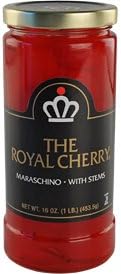 The Royal Cherry Maraschino Cherries with Stems, 16 Ounce