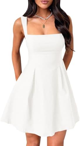 theory flare mini dress Fit-and-Flare Tank Dress in Fluid Linen | Women's Mini Dress