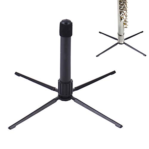 BEESCLOVER Flute Quadripod Clarinet Stand Rest Holder Metal Leg Base Foldable Mount for Flute Clarinet -for ce - Thumbnail 2