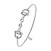 SENFAI Horse Snaffle Bit Easy Hook Clasp Charm Bracelet Bangle Jewelry Perfect Gift