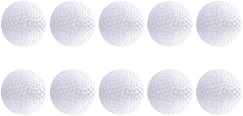 TOYANDONA Golf Practice Ball Plastic Hollow for Indoor Home Training for Children Kids Golfer (White) 10pcs