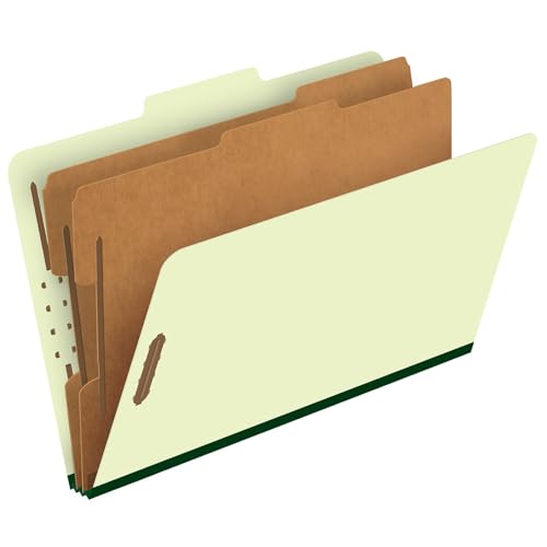 Pendaflex Pressboard Classification File Folders, 2 Dividers, 2" Embedded Faste…
