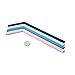 Flathead Products 8 Reusable Silicone Smoothie Straws and Cleaning Brush, 30 ounce - 20 ounce Tumblers Compatible, Dishwasher Safe, Extra Long Straw - Flexible and Yeti/RTIC Tumbler Compatible