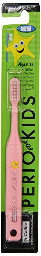 Dr. Collins Perio Toothbrush for Kids, Pink (Pack of 12)