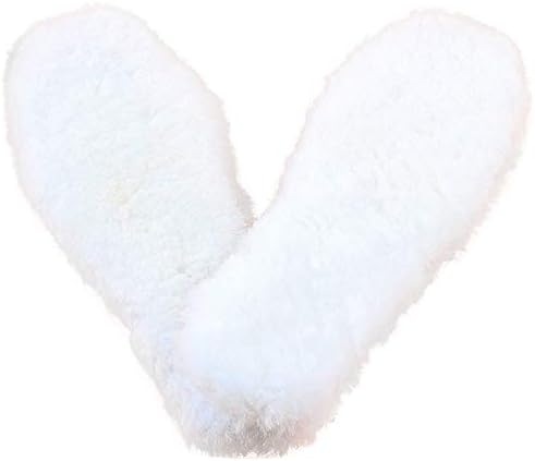 Imitation Lambs Wool Insoles for Men and Women - Super Thick Cozy Warm Fluffy Sweat-absorbent Shoe Insoles for Flat Shoes Boots