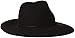 Phenix Cashmere Women's Wide Brim Wool Felt Fedora Hat, Black, One Size