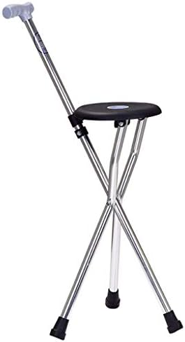 折りたたみ杖椅子三脚軽量松葉杖椅子アルミステッキスツールウォーカー 高齢者に適し Workassis