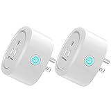 Smart Plug iCoostor Wi-Fi Outlet Socket Wireless Compatible with Alexa Energy Monitoring Remote Control Your Devices from Anywhere ETL Listed Timing Function for Smart Phone (WP1-2-White)