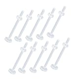 10 Pack Tongue Ring Retainers 14 Gauge Clear Bioplast Lip Retainers Lot 14G (1.6mm) - 10 Pieces