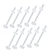 10 Pack Tongue Ring Retainers 14 Gauge Clear Bioplast Lip Retainers Lot 14G (1.6mm) - 10 Pieces