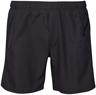 Mens Black 7” Running Shorts With Pocket for Gym or Workout by Yoga Athletic (Small)
