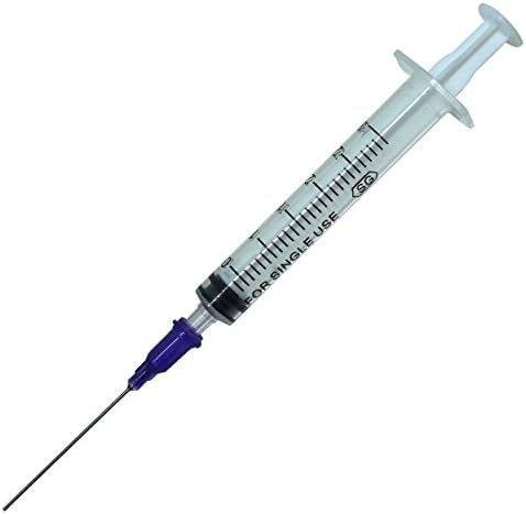 Punnarit Industrial 3ml Syringes with 21G x 1-1/2" Blunt Tip Fill Needle (Pack of 10)
