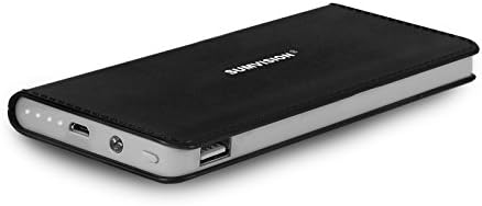 Powerbank 8000mah External Battery Charger Polymer P80 5V 2.1A with Torch/MicroSD Cable for Samsung Galaxy Tab A/E/Android Tablets, iPhone/iPad and Mobile Smartphones (Lightning cable NOT included)
