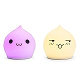 GoLine Cute Waterdrop LED Children Night Light, Multicolor Silicone Baby Nursery Lamp, Sensitive Tap Control, Warm White&7-Color Breathing/Manual 3 Light Modes, Powered by 3 AAA Battery.(GL-NL006)