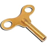 Mechanical Clock Winding Key, Crank Winder, Brass (Key No. 7-4mm I.D.)