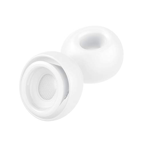 HATALKIN 2 Pairs Ear Tips Compatible with AirPods Pro Eartips, Anti Slip Headphones Replacement Earbuds Soft Silicone Cover Case Earphone Tips Earplugs for AirPods Pro/AirPods 3(White-Medium)