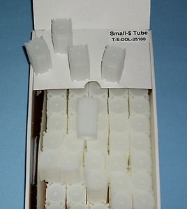 COIN STORAGE TUBE, Square plastic w/ slide-on tops for SMALL DOLLARS (Quantity of 100 tubes) - MADE IN THE USA
