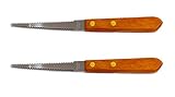 Grapefruit Knife - Serrated Stainless Steel Blade with Wooden Handle (Set of 2 Knives)
