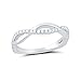 SILVERCLOSEOUT Sterling Silver Cz Stackable Twisted infinity Ring (Size 4-10)