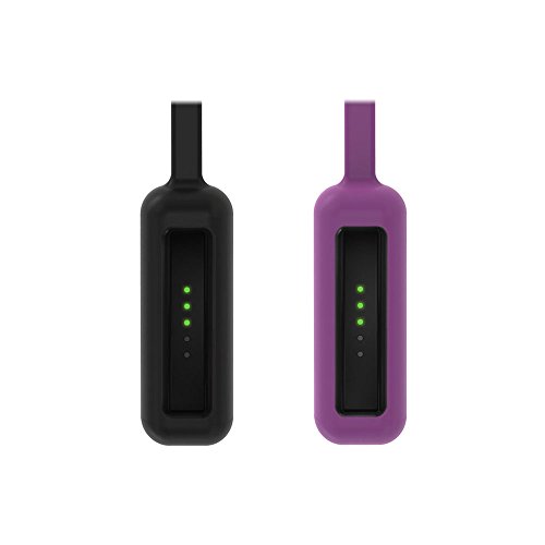 Colorful Replacement Accessory Magnetic Clip Clasp Strap For Fitbit Flex 2 (No Tracker) (Black&Purple)