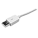 StarTech.com 2m (6 ft) Long Down Angle Apple 30-pin Dock Connector to USB Cable for iPhone iPod iPad with Stepped Connector - Charge Sync (USB2ADC2MD),White