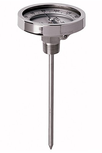 Tel-Tru 38100668 Model Gt500R Resettable Bi-Metal Process Grade Thermometer, Stainless Steel, 5