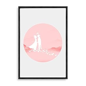 Framed Canvas Wall Art Circular Pattern Canvas Prints Home Artwork Decoration for Living Room,Bedroom - 16x24 inches