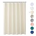 AmazerBath Plastic Shower Curtain, 72 x 84 Inches PEVA Shower Curtain with Heavy Duty Clear Stones and Grommet Holes, Waterproof Thick Bathroom Plastic Shower Curtains-Beige