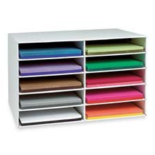 Pacon Corporation : Construction Paper Storage, 10 Slots, 16-78"x18-1/2"x26-7/8" -:- Sold as 2 Packs of - 1 - / - Total of 2 Each
