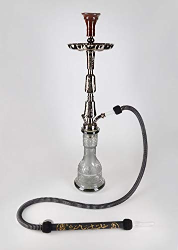 Khalil Mamoon Kamanja 2F Oxide Hookah - A Sturdy, Elegant and Trendy Hookah - Ideal for Home and Party Use - Available in Exquisite Shiny Oxide Color