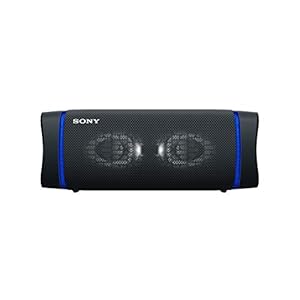 Sony SRS-XB33 draagbare, draadloze bluetooth-luidspreker (meerkleurige lichtbalk, luidsprekerverlichting, waterafstotend…